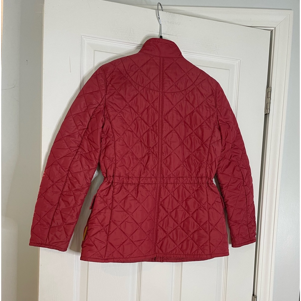 Coach Diamond Quilted Jacket in Coral Red - Picture 2 of 6